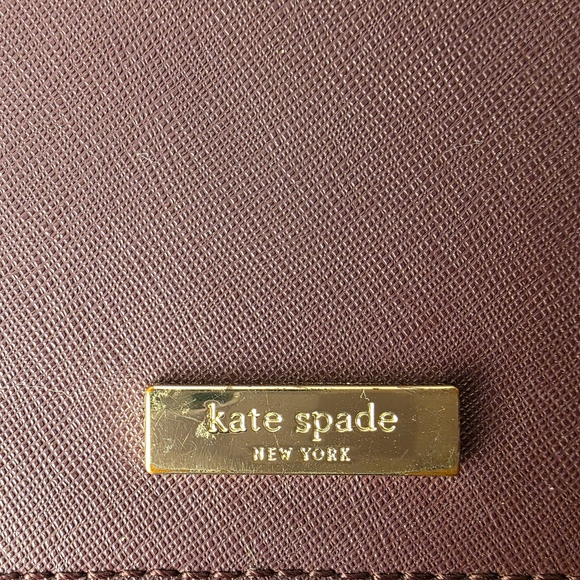 Kate Spade Greer Laurel Way Deep Plum Leather Crossbody Shoulder Bag - Picture 2 of 11